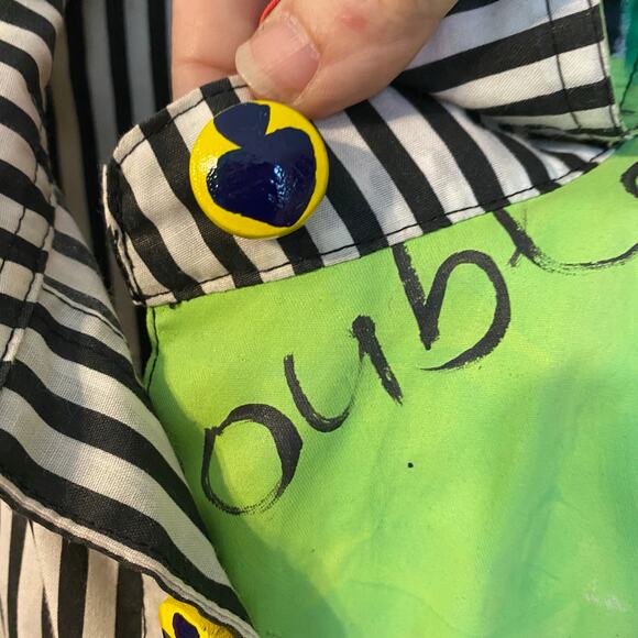 Vintage LRW Designs Atlanta Handpainted Card Game Shirt | 80s Artwear unique - Picture 7 of 9